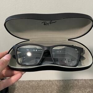 New Ray-Ban RB7025 2077 Eyeglasses Matte Black 55-17 145 w/ Case